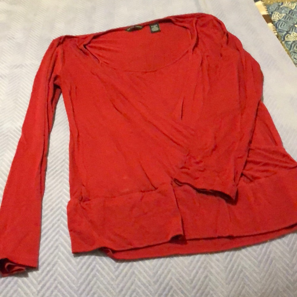 NY&C Red long sleeve top with inset tank